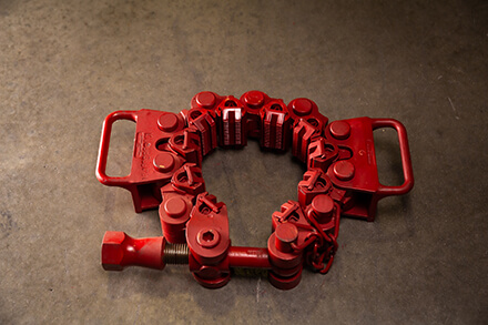 Safety Clamps secure flush to tubular products during installs. WPSI has Safety Clamps In-Stock.